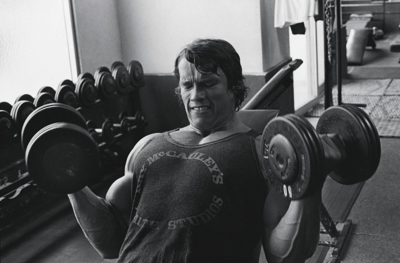 Arnold pri tréningu