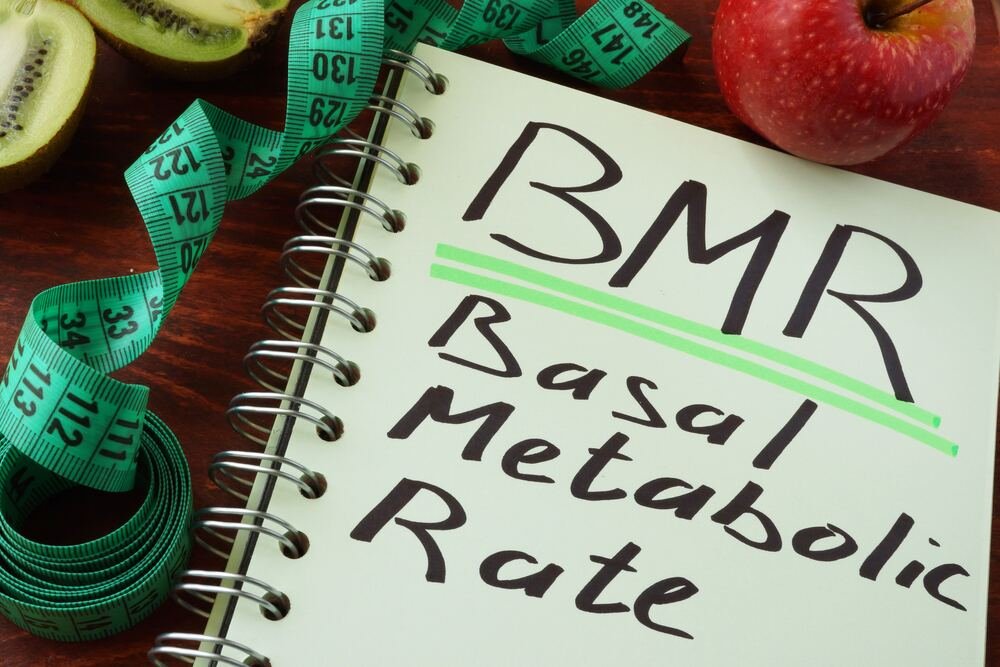 BMR, bazálny metabolizmus.
