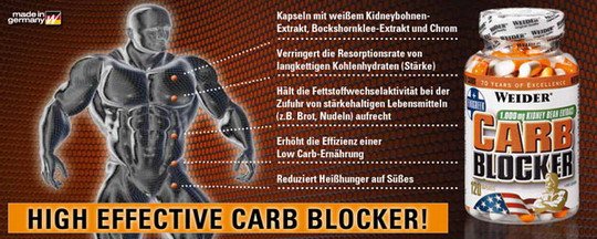 Reklamny baner Carb Blocker od Weider