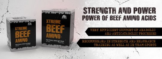 Xtreme Beef Amino od Fitness Authority je moc a síla aminokyselin z hovězího masa.