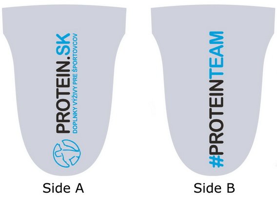 šejkr protein team bílá barva loga